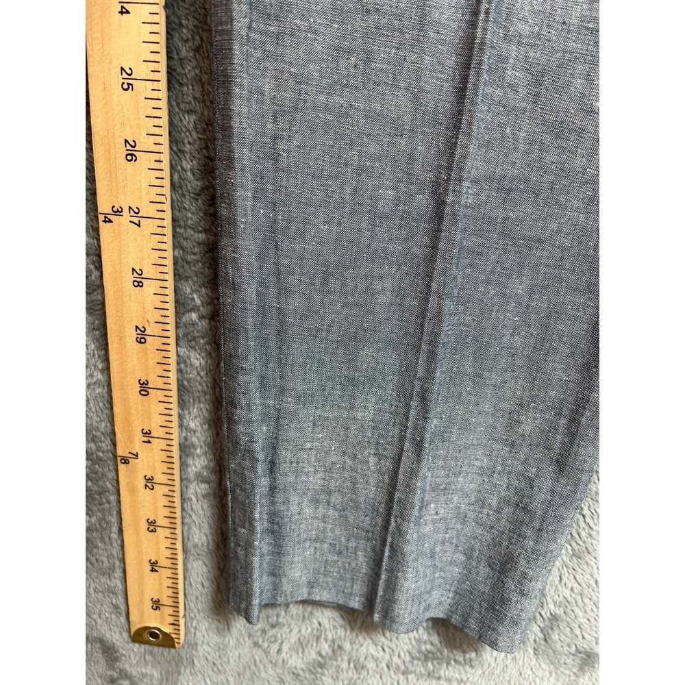 J Crew Ludlow Pants Mens 34x34 Gray Linen Blend Somelos Tapered Dress Slim NWT - Picture 5 of 14